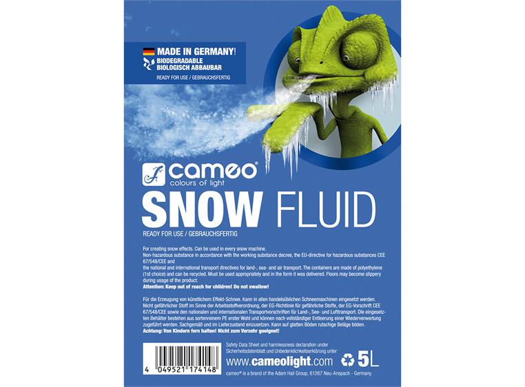 Cameo SNOW FLUID 5L - Special fluid for snow machines and foam production